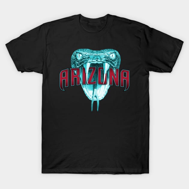 Arizona Fangs Teal T-Shirt by LunaGFXD